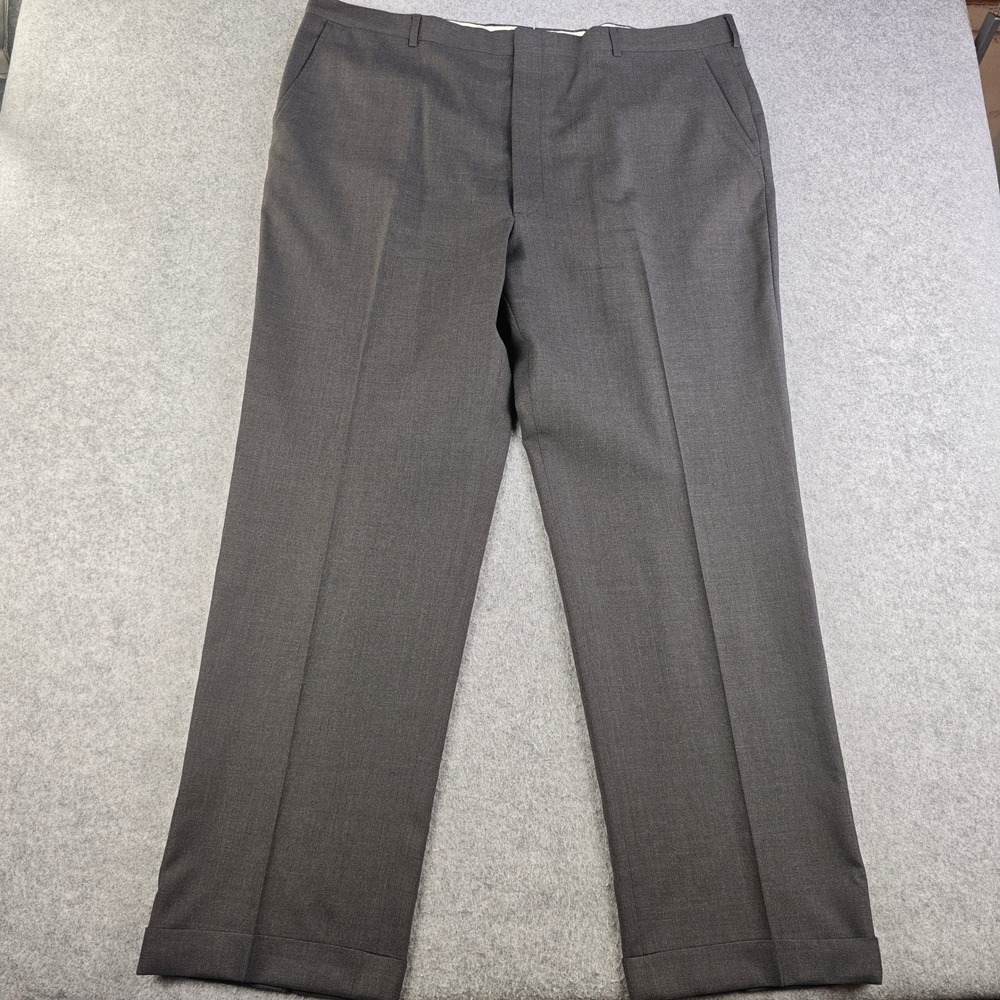 Brooks Brothers Brooksease Dress Pants Mens 42x32 Gray Wool Vintage USA Made